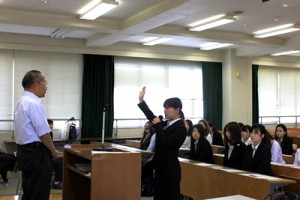 有意義な研修とすることを宣誓する学生